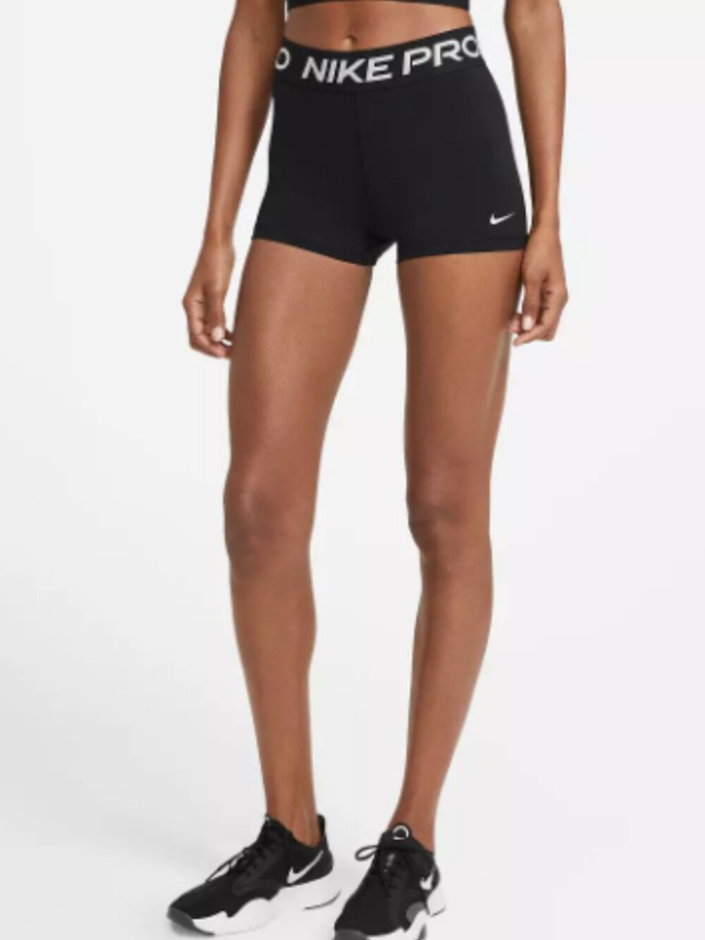 EUC Nike pro 3 inch spandex workout volleyball track athletic shorts black XS - Picture 2 of 5
